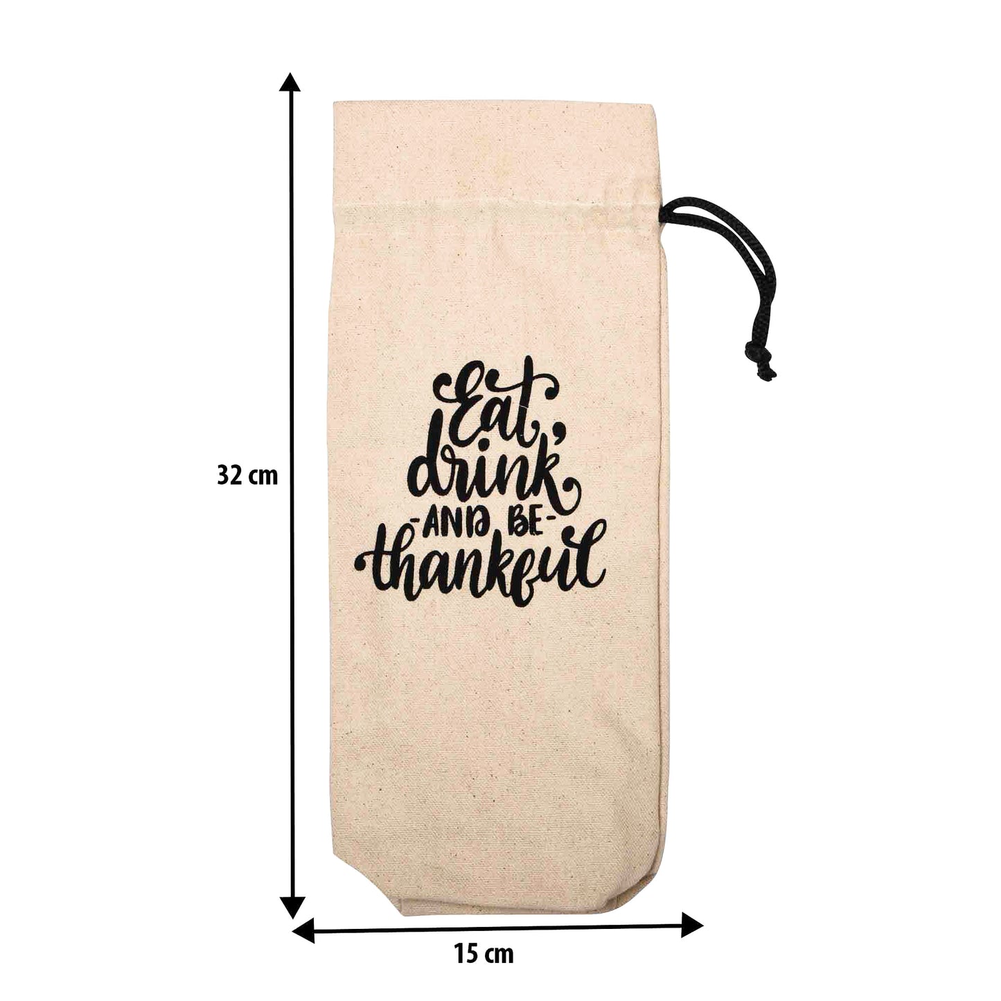Eco-Friendly Natural Canvas Bottle Covers – Sustainable Gift Packaging (Pack of 2/6)