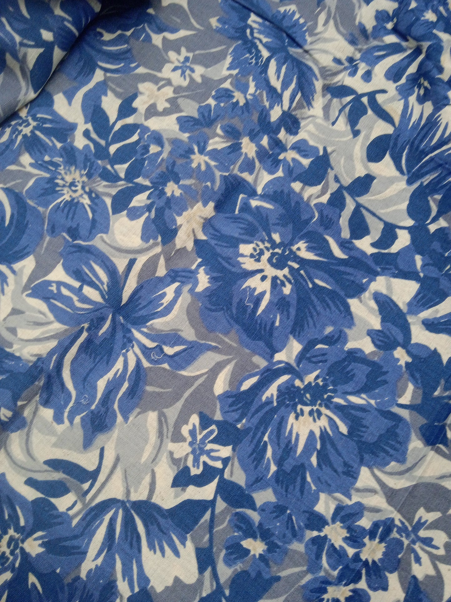 Floral Blue Cotton Flex