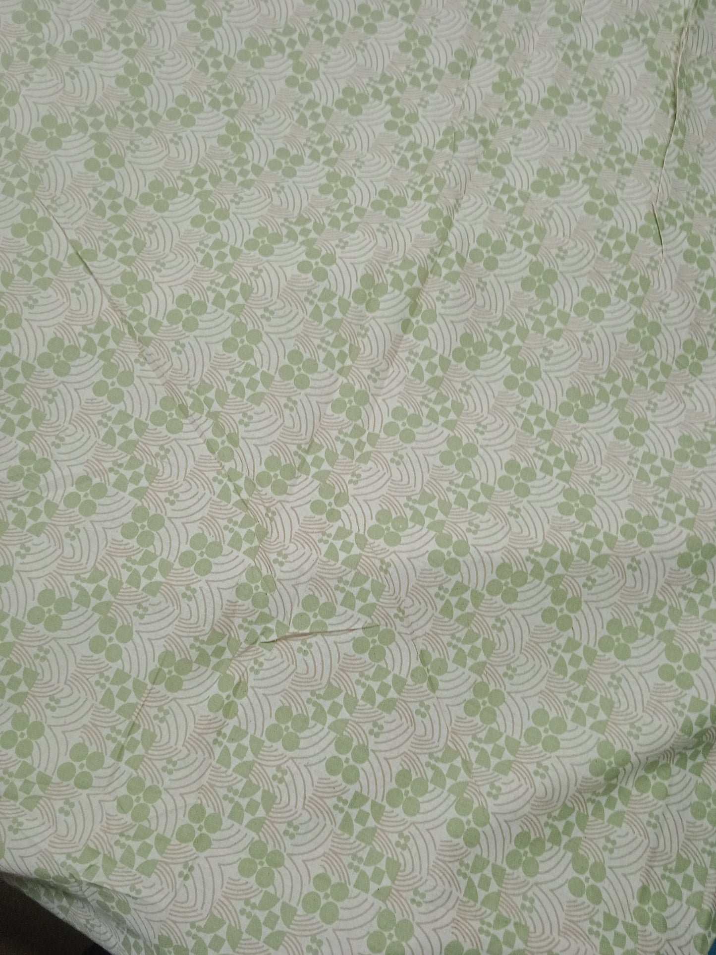 Pastel Green Geometric Cotton Flex