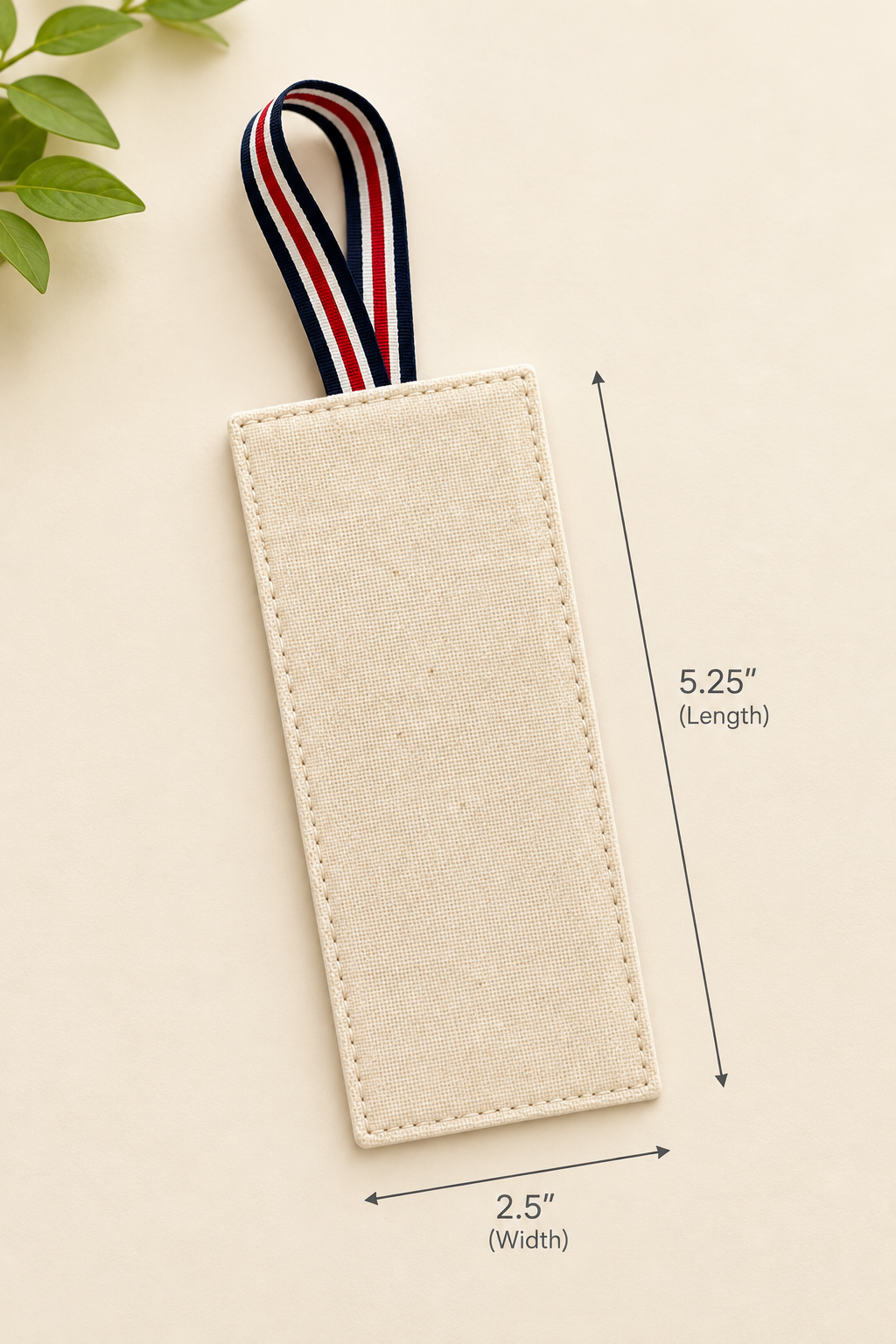 Multi-purpose canvas tags with ribbon loops for bookmarks, luggage tags and DIY crafts