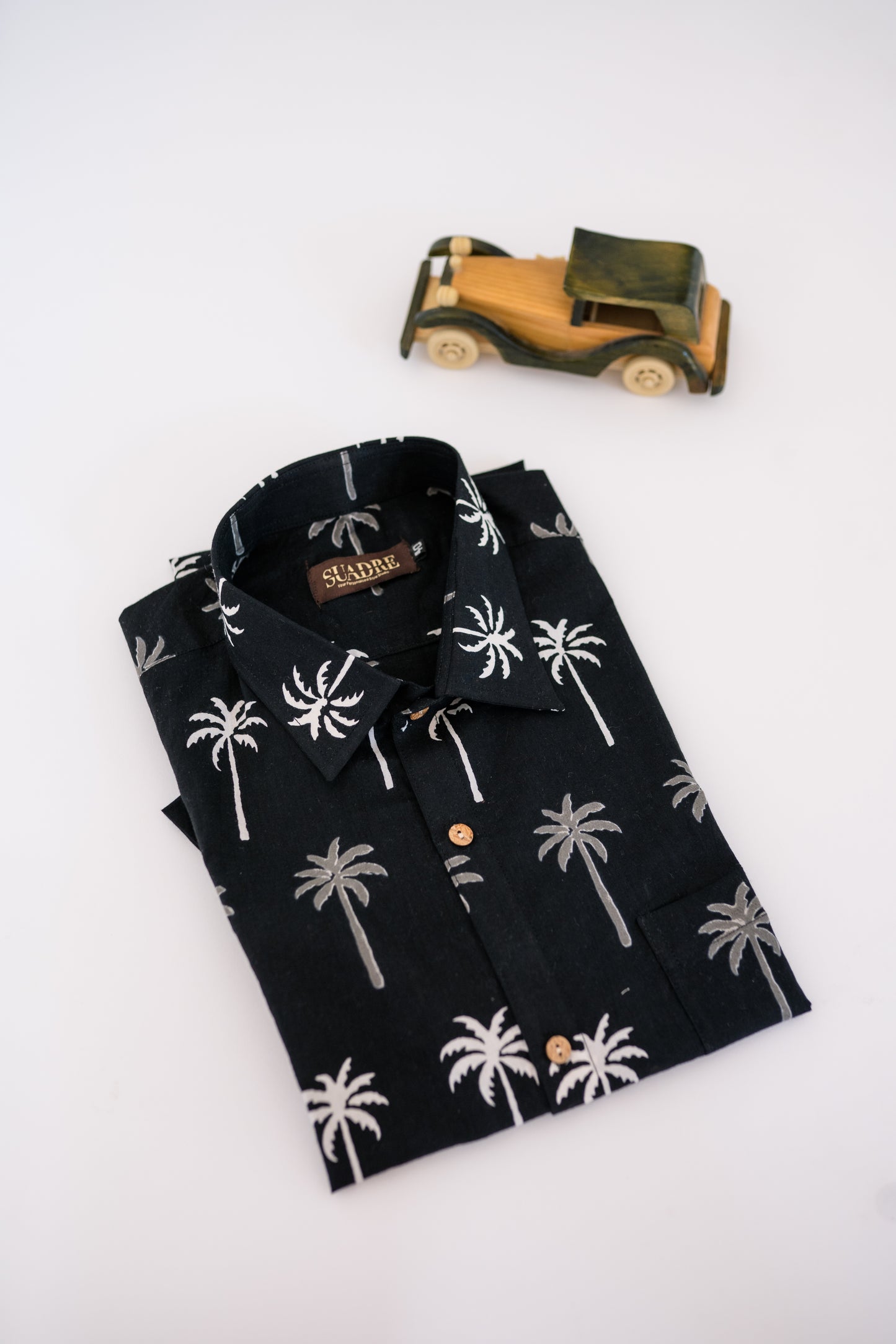 Men Black half sleeves Cotton Shirt