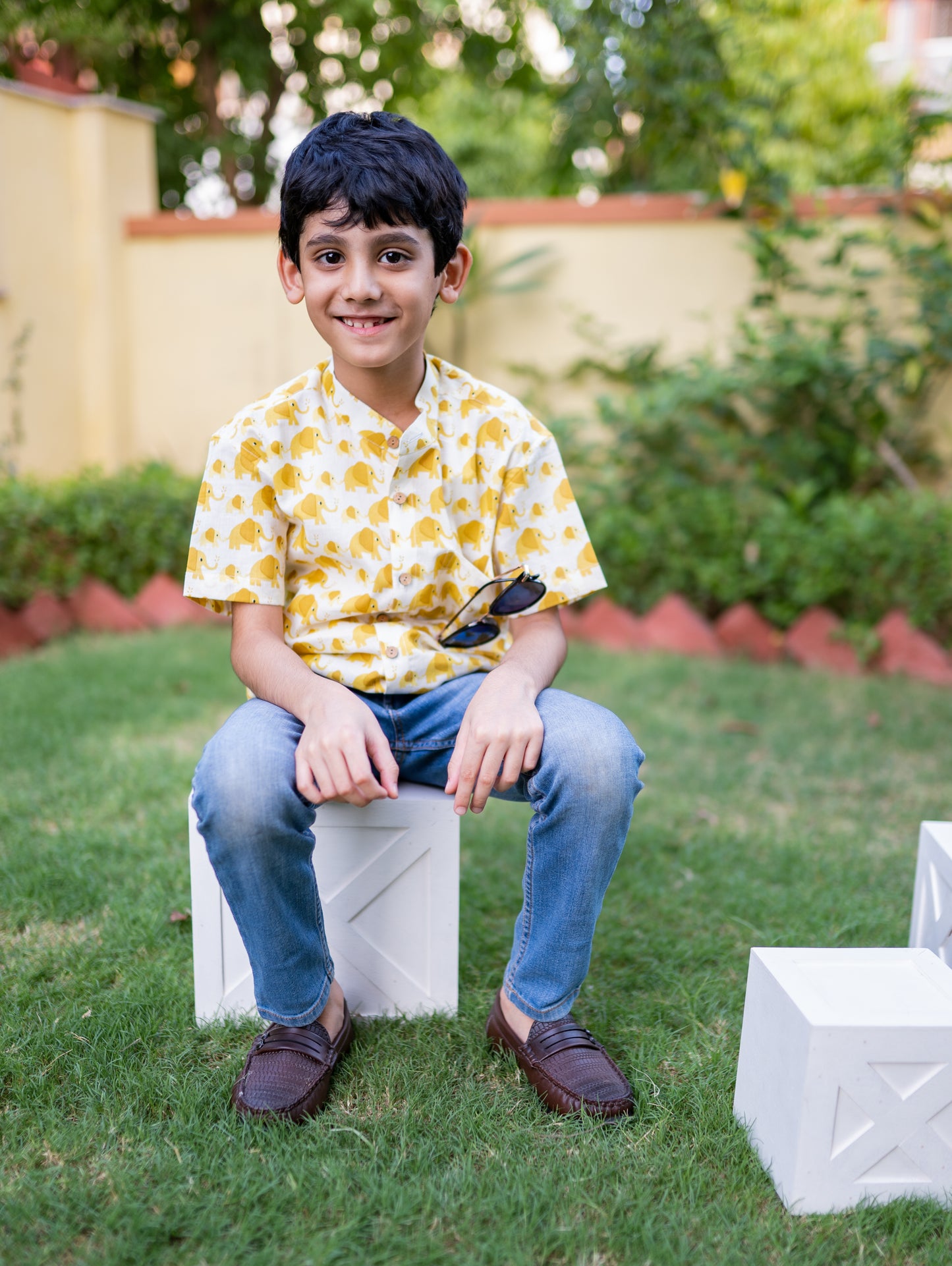Yellow Hathi Raja Kids shirt