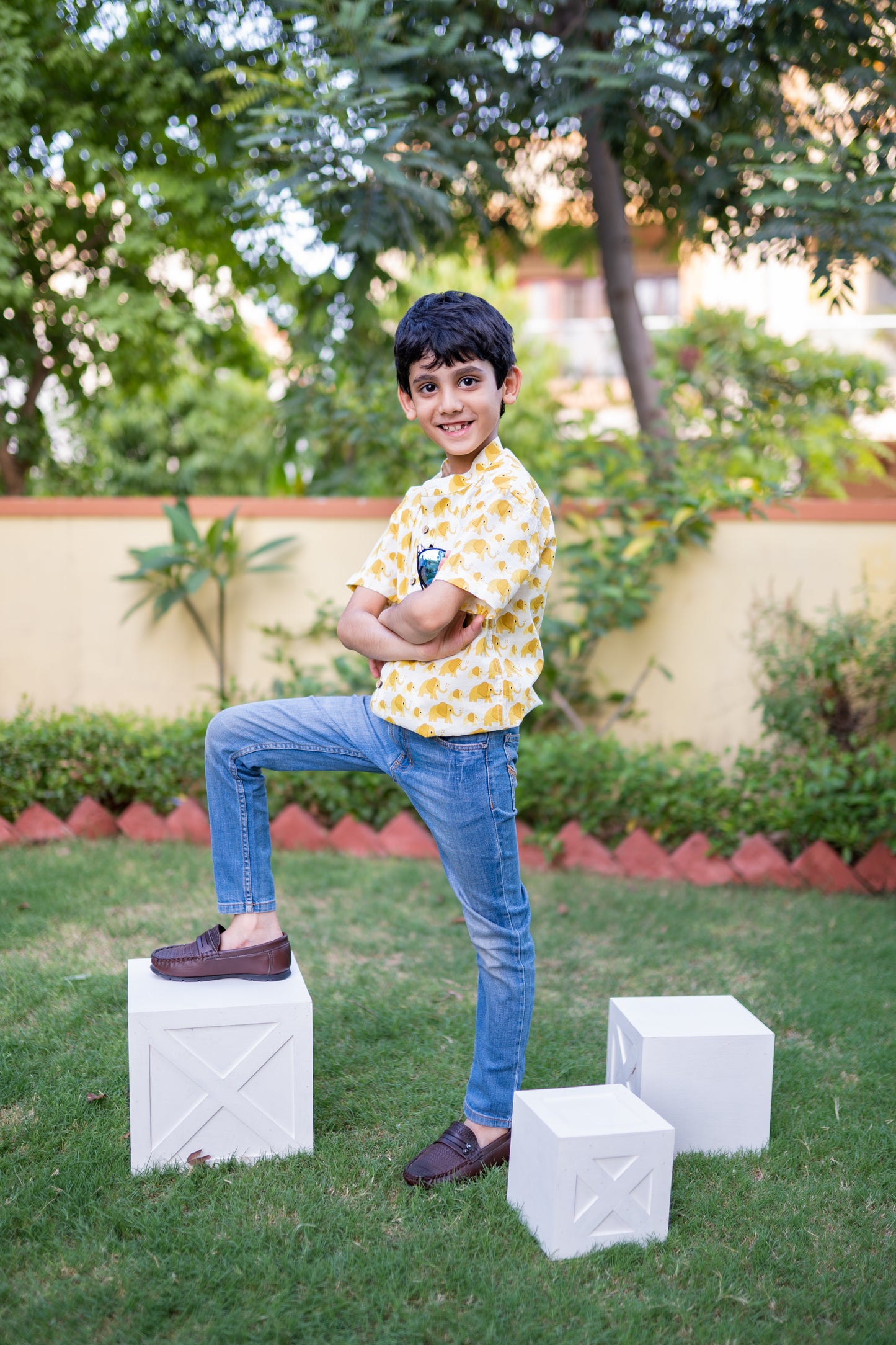 Yellow Hathi Raja Kids shirt