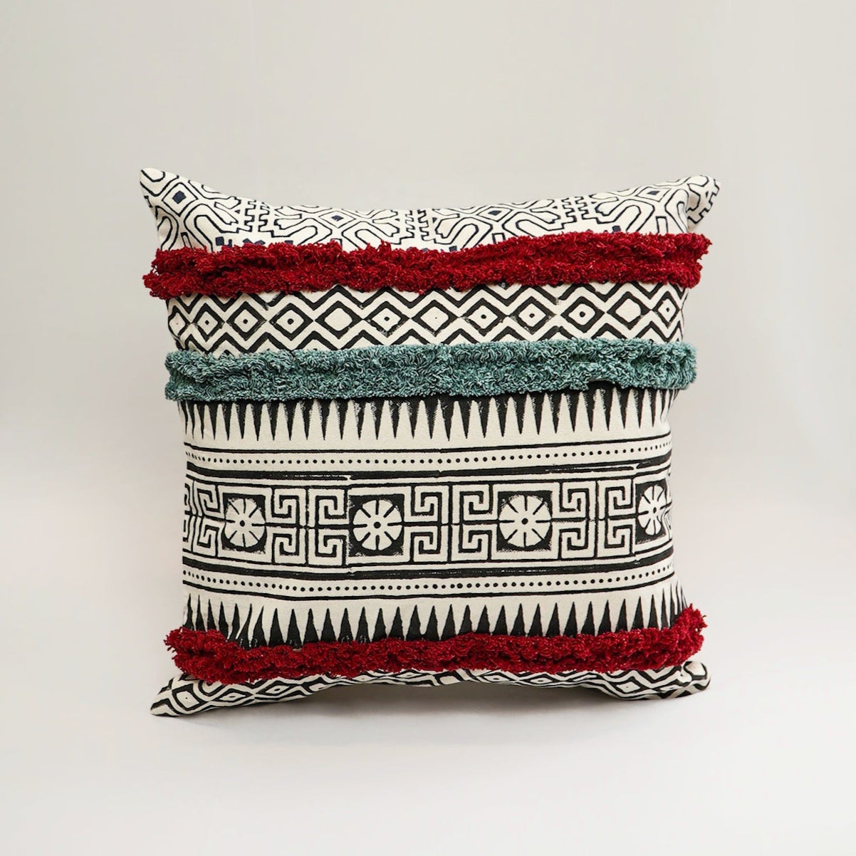 GeoStitch – Print with Embroidery Cushion Cover