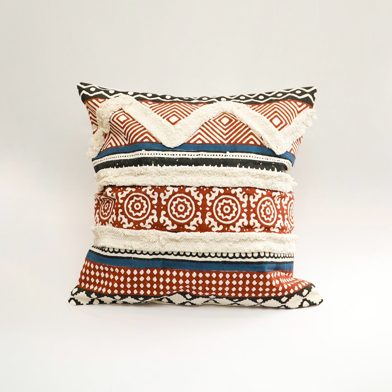 GeoStitch – Print with Embroidery Cushion Cover