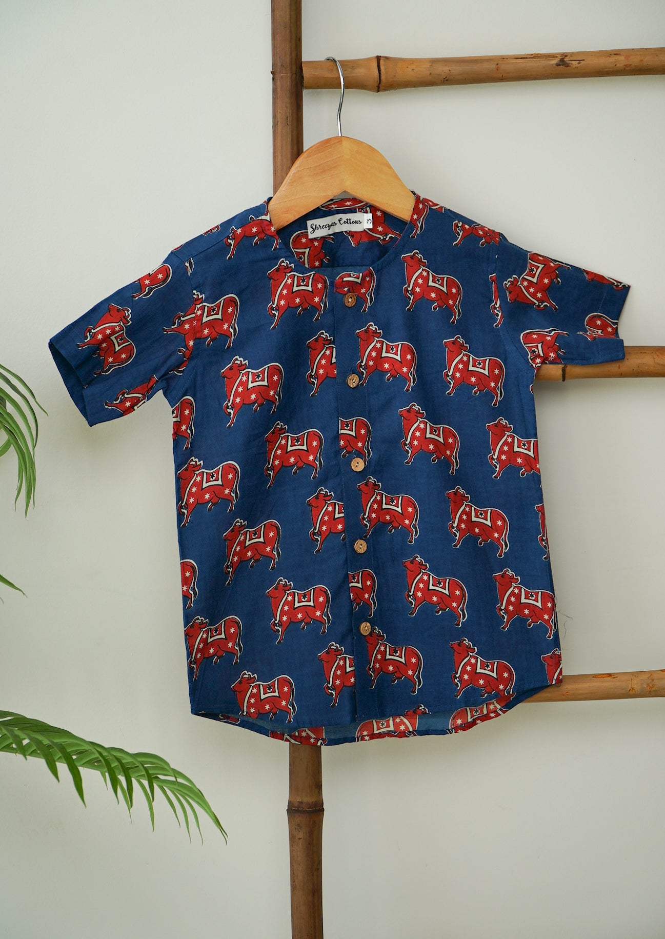 Mountain Moo – Quirky Swiss Cow Boys' Shirt