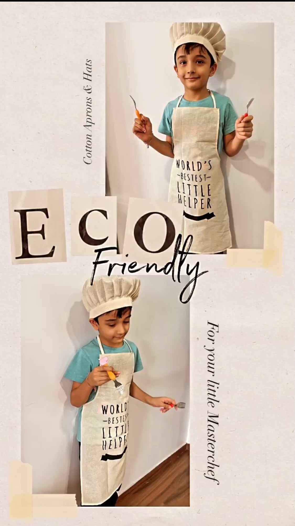 Sustainble Apron Little helper, Pack of 12
