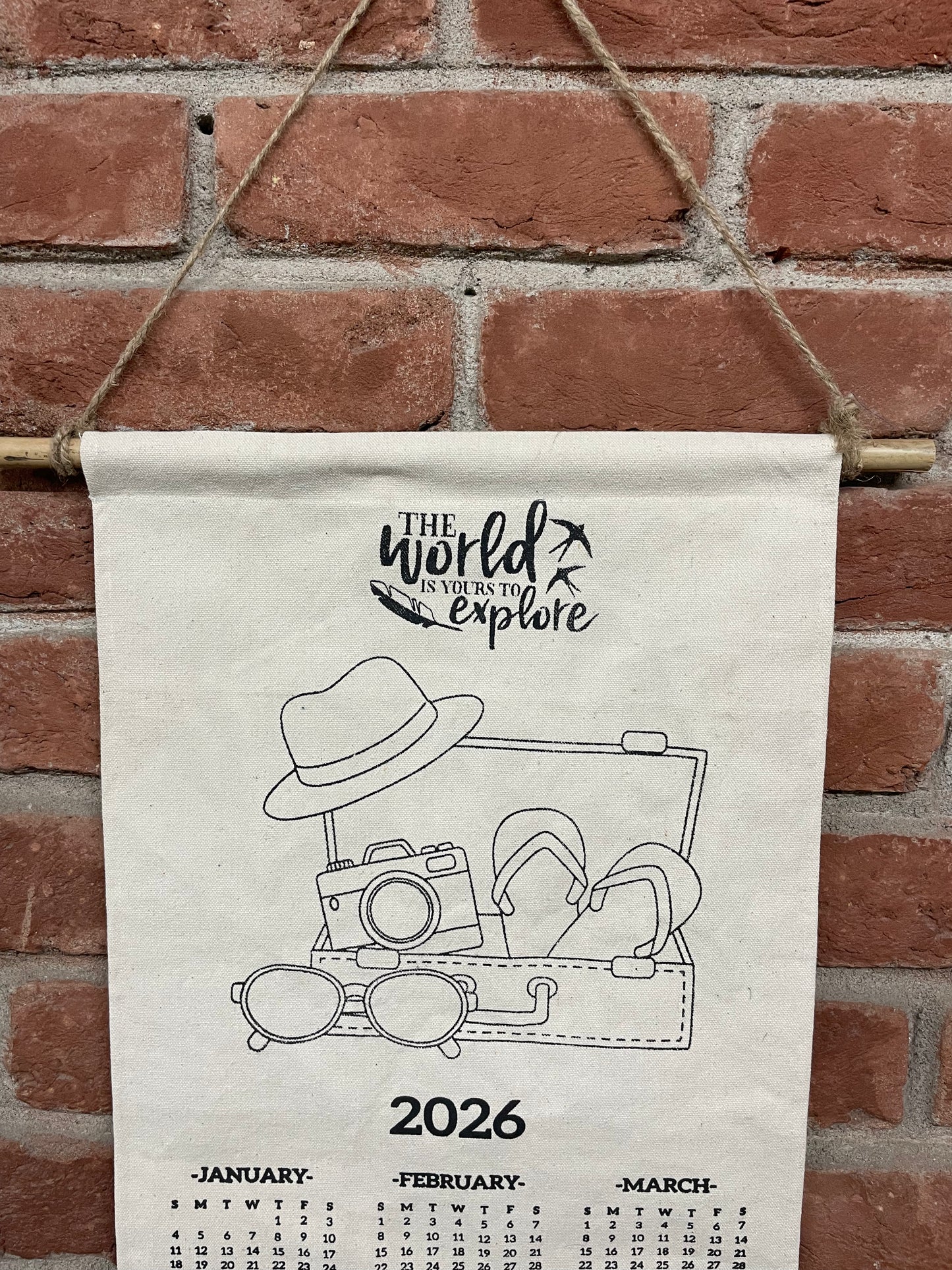 Eco-friendly Ready-to-Paint Canvas Calendars