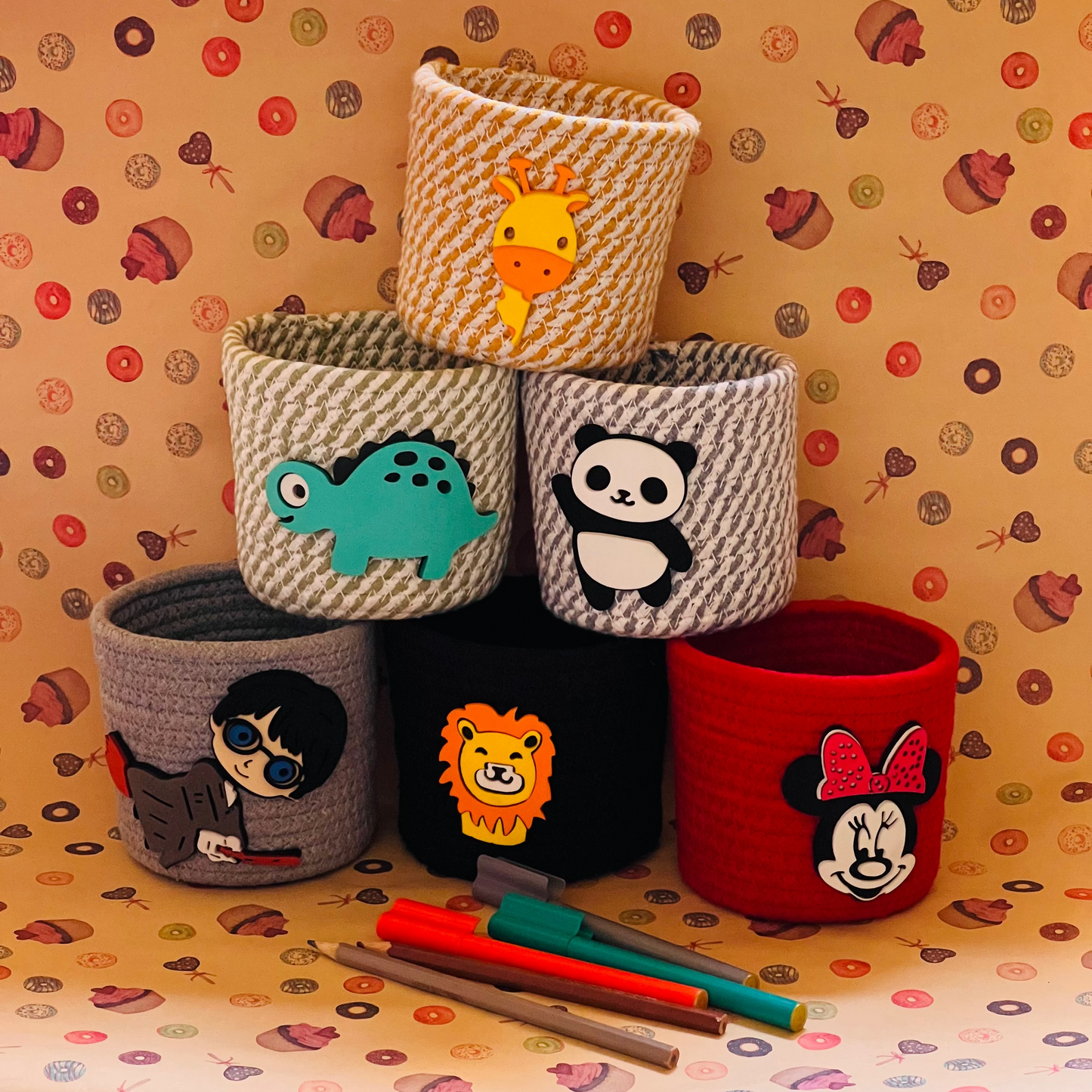 jute dori baskets /. penstands in different themes