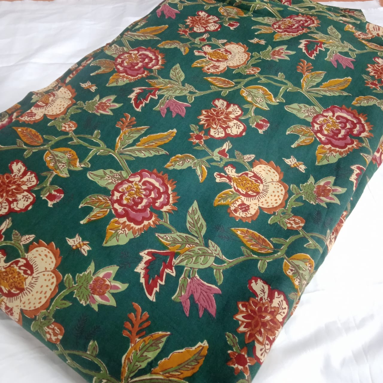 Green Hariyala Cotton Print Fabric