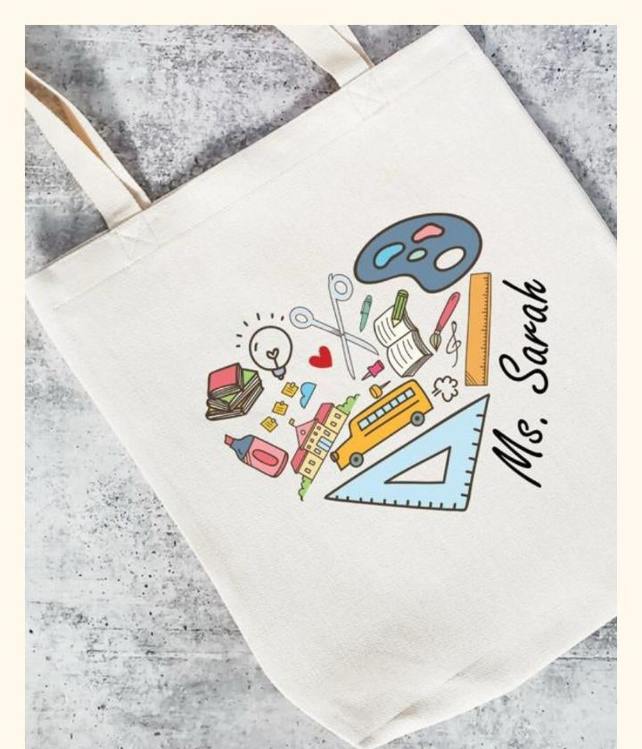 Customised Canvas Totes for Teacher's Day - Pack of 6