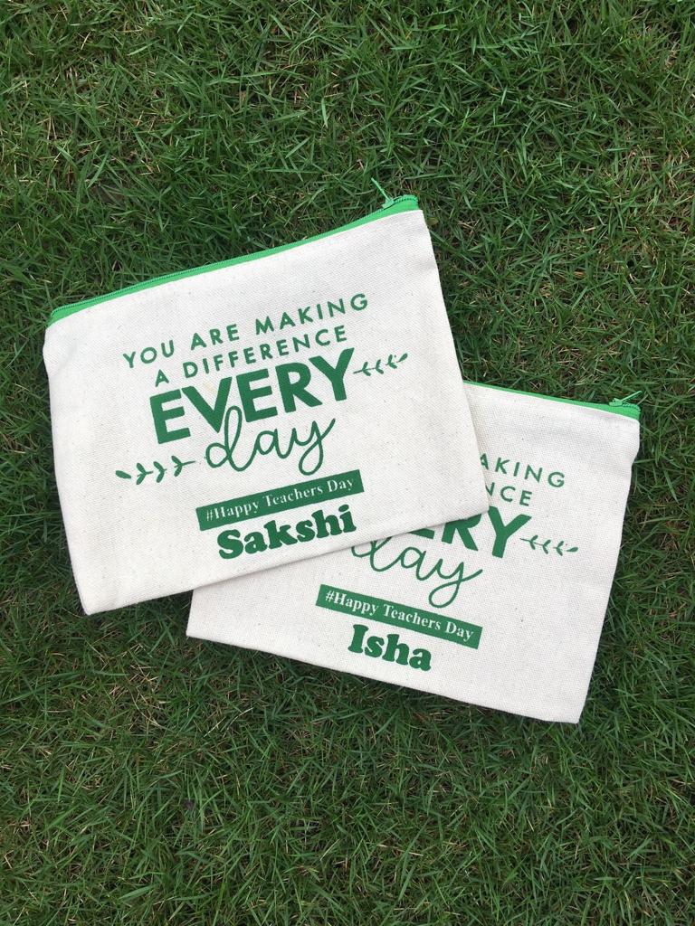 Canvas pouches for Teacher's Day - Pack of 10