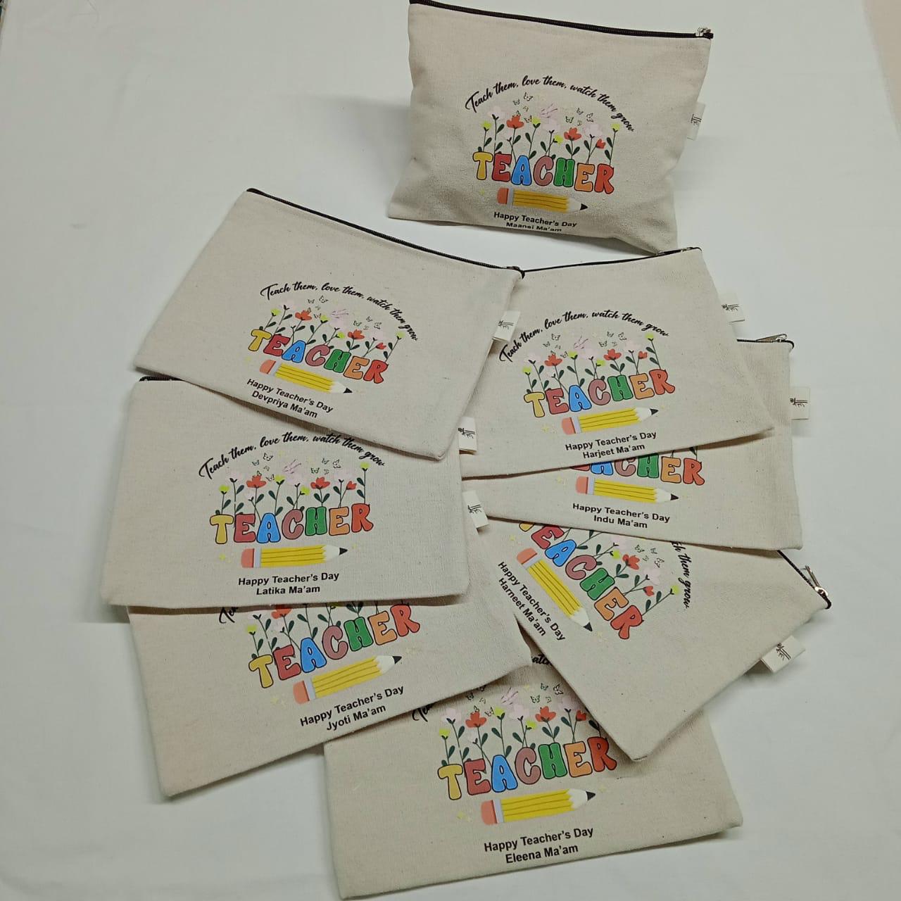 Canvas pouches for Teacher's Day - Pack of 10