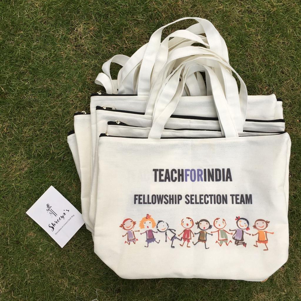 Customised Canvas Totes for Teacher's Day - Pack of 6