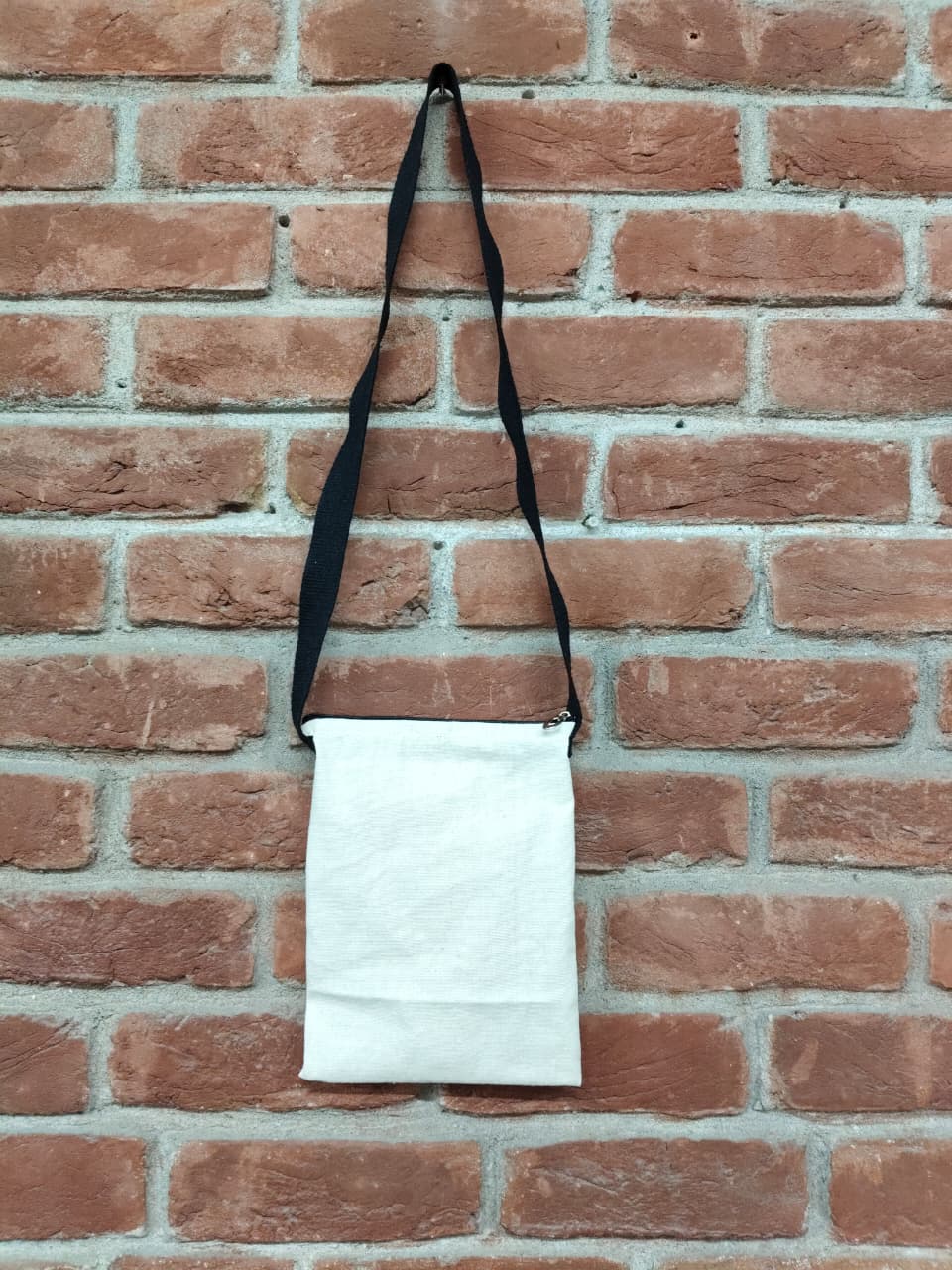 Plain Canvas Zipper Sling Bags - pack of 10/30/50