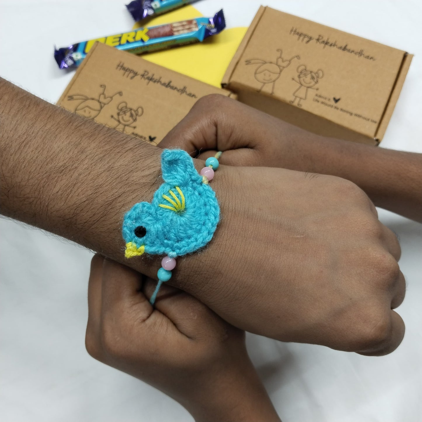 Handmade Crochet Cute Bird Rakhi