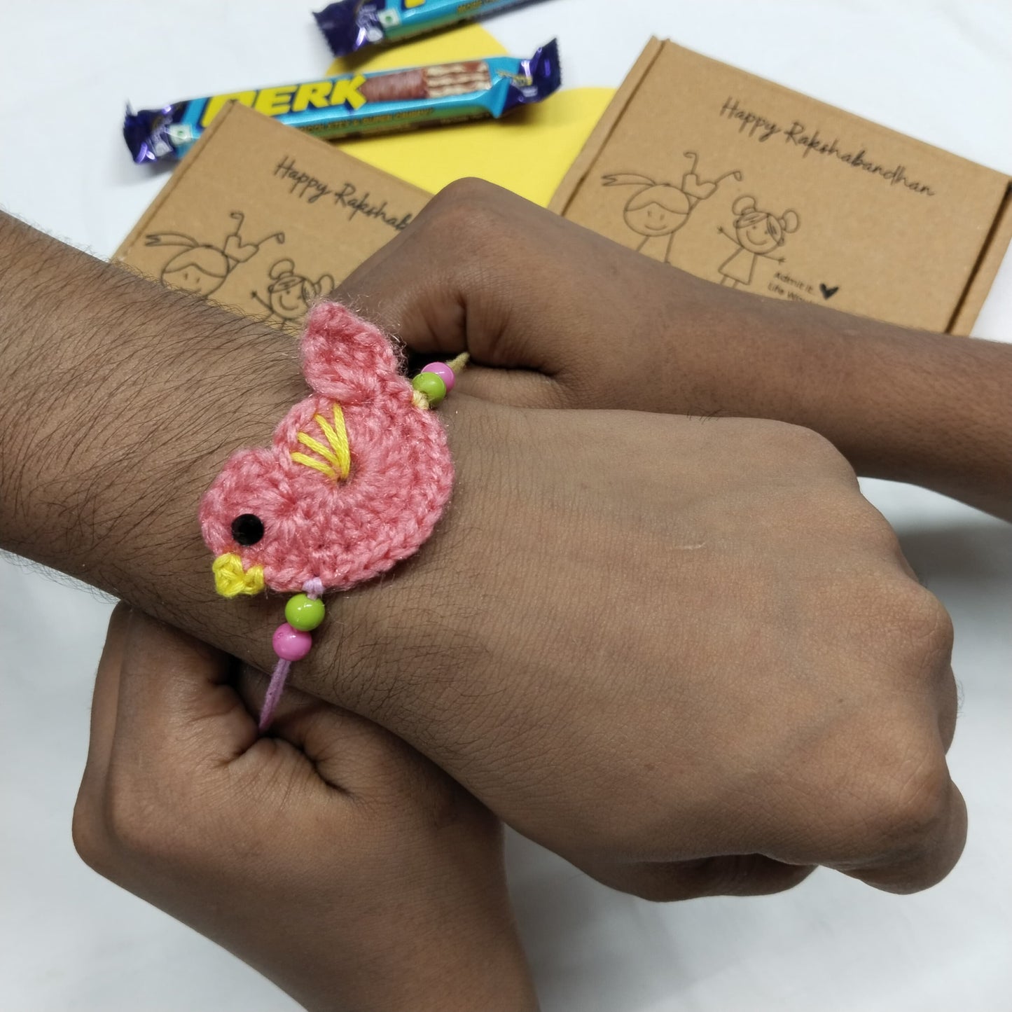 Handmade Crochet Cute Bird Rakhi