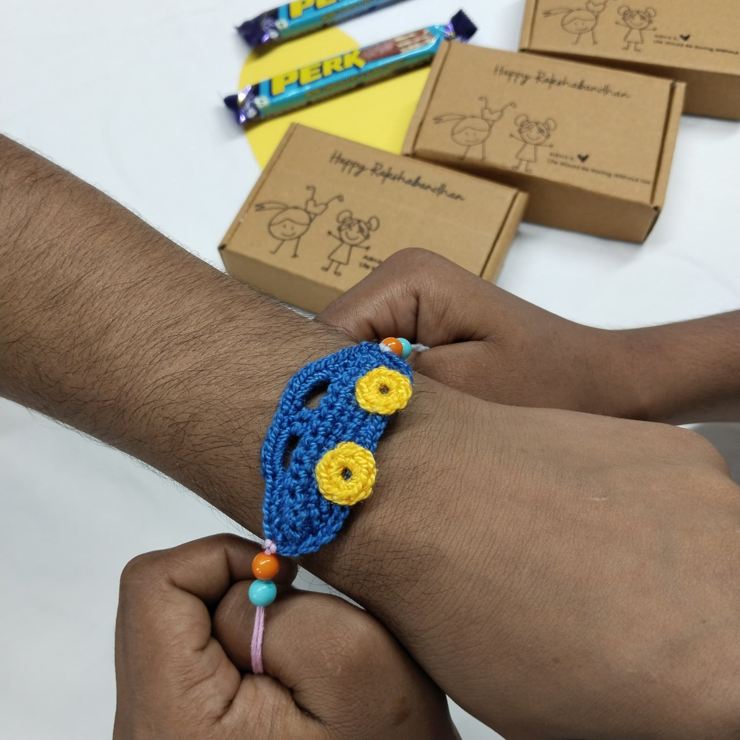 Handmade Crochet Cute Car Rakhi