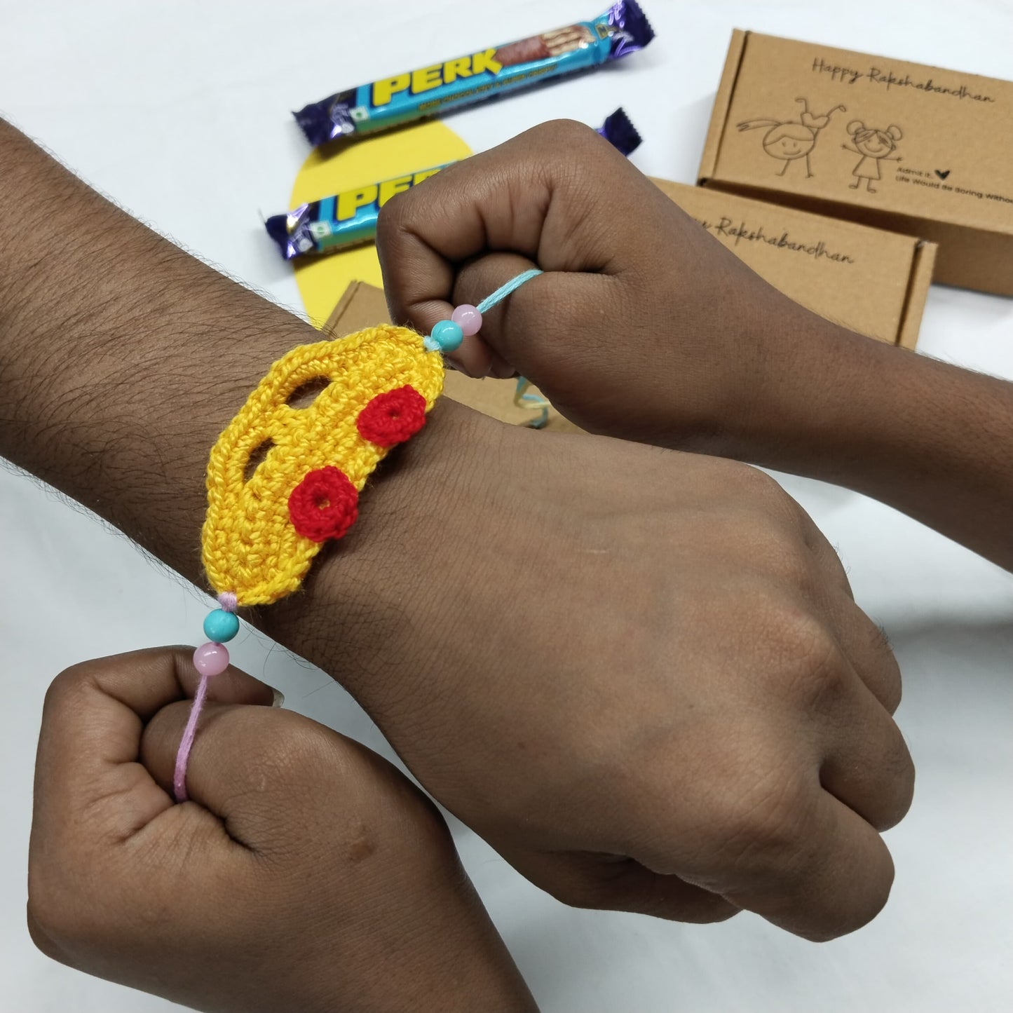 Handmade Crochet Cute Car Rakhi