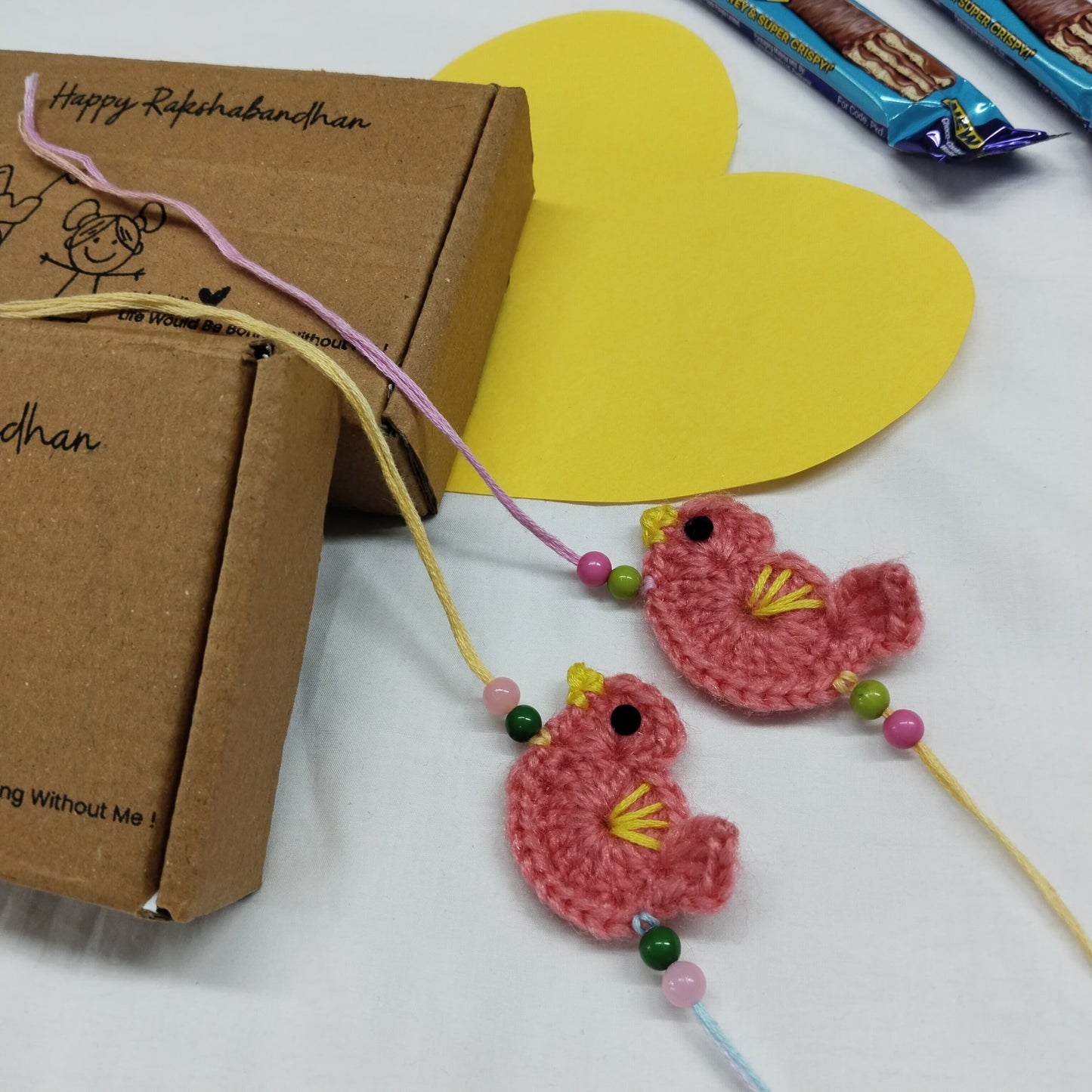 Handmade Crochet Cute Bird Rakhi