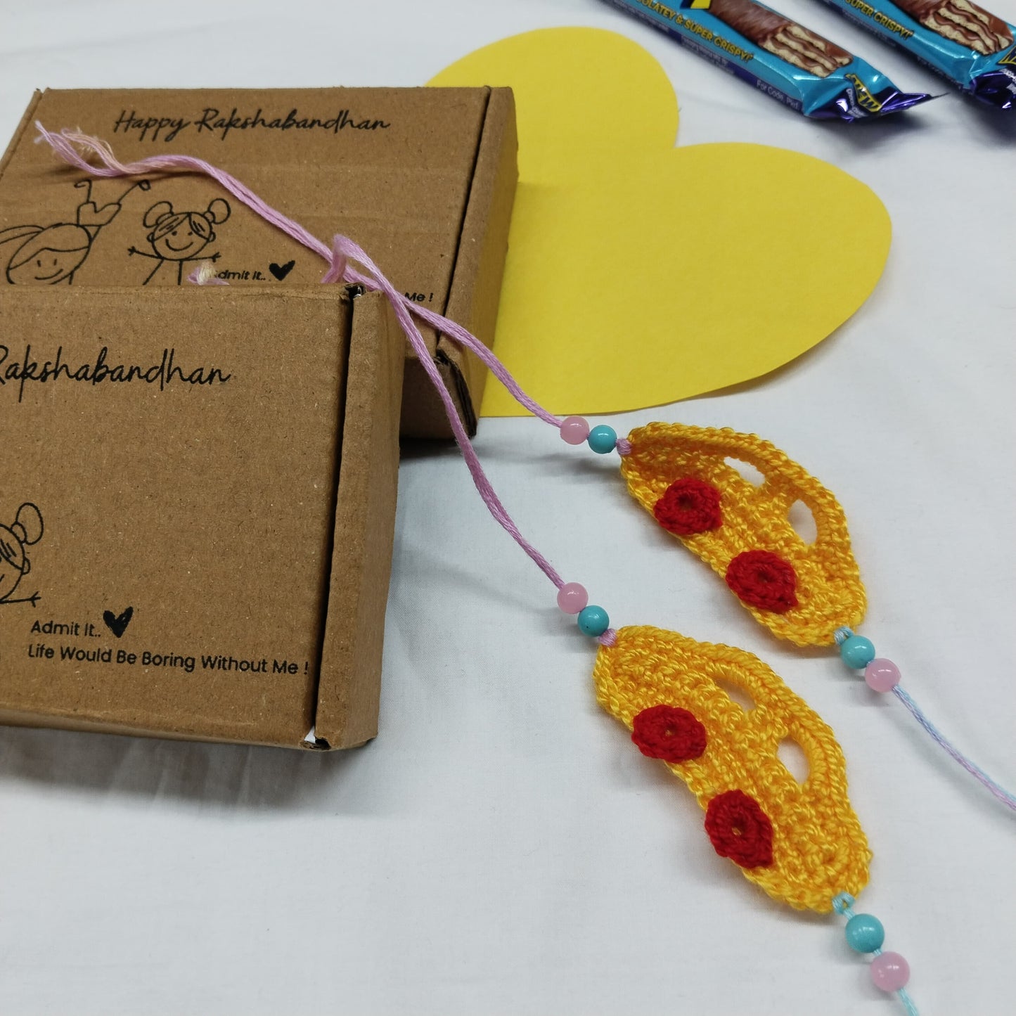 Handmade Crochet Cute Car Rakhi