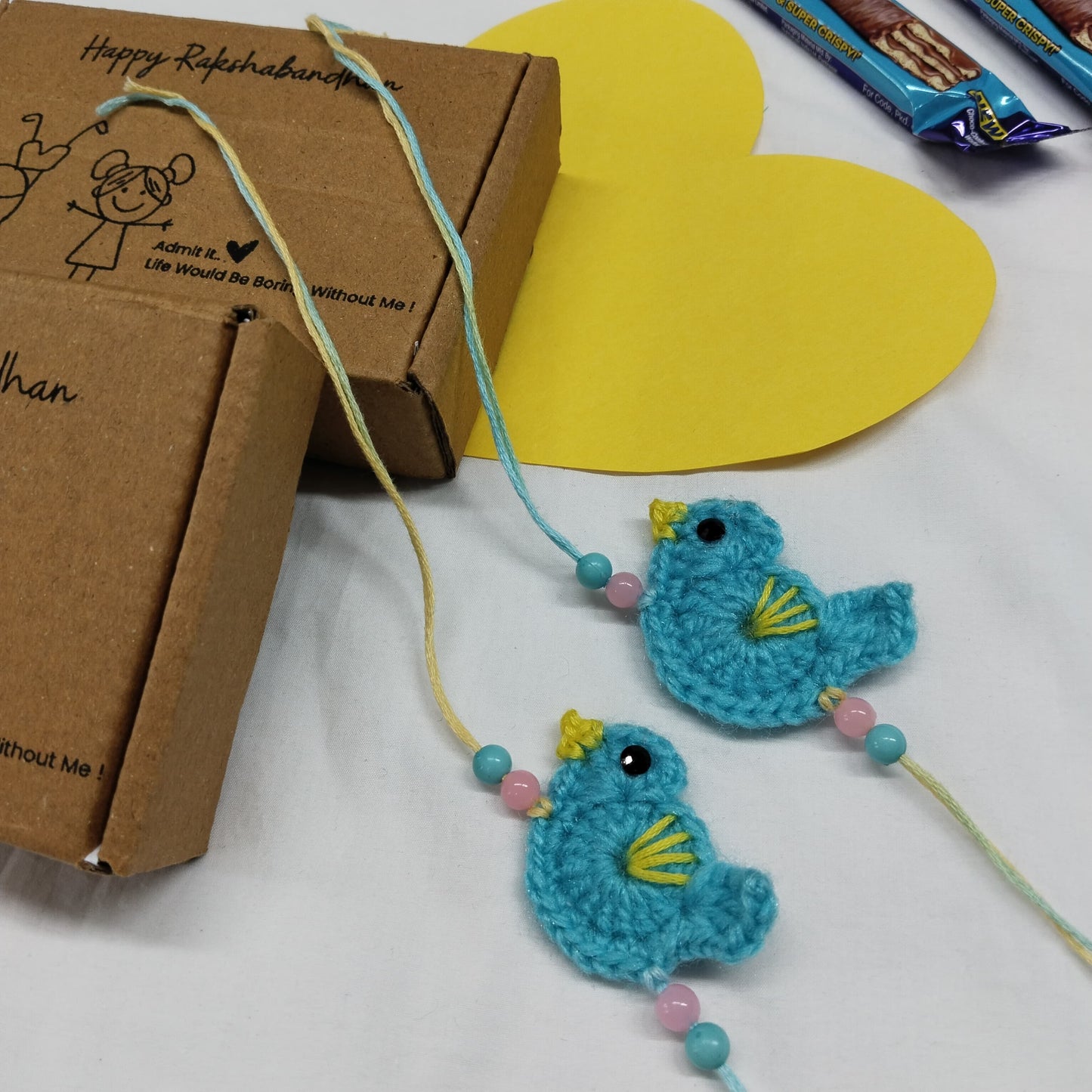 Handmade Crochet Cute Bird Rakhi