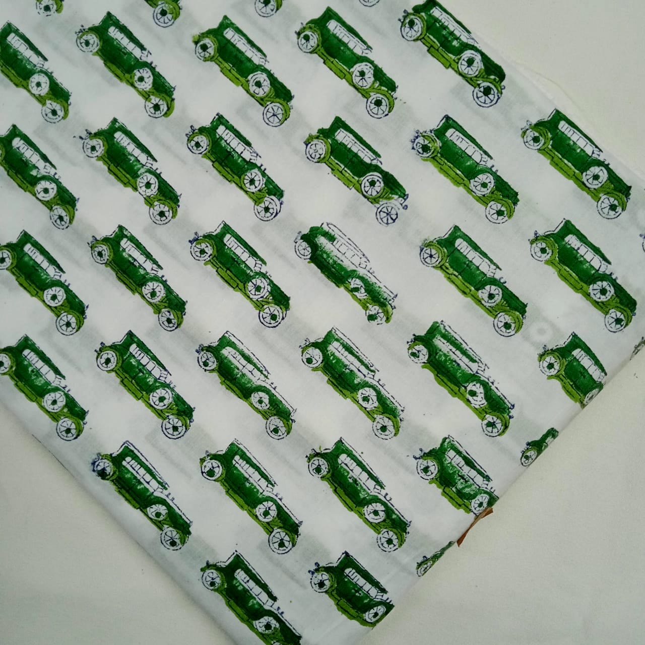 100% Cotton Green Car Print Half Sleeves Shirts for Men & Boys (Size 0-46)