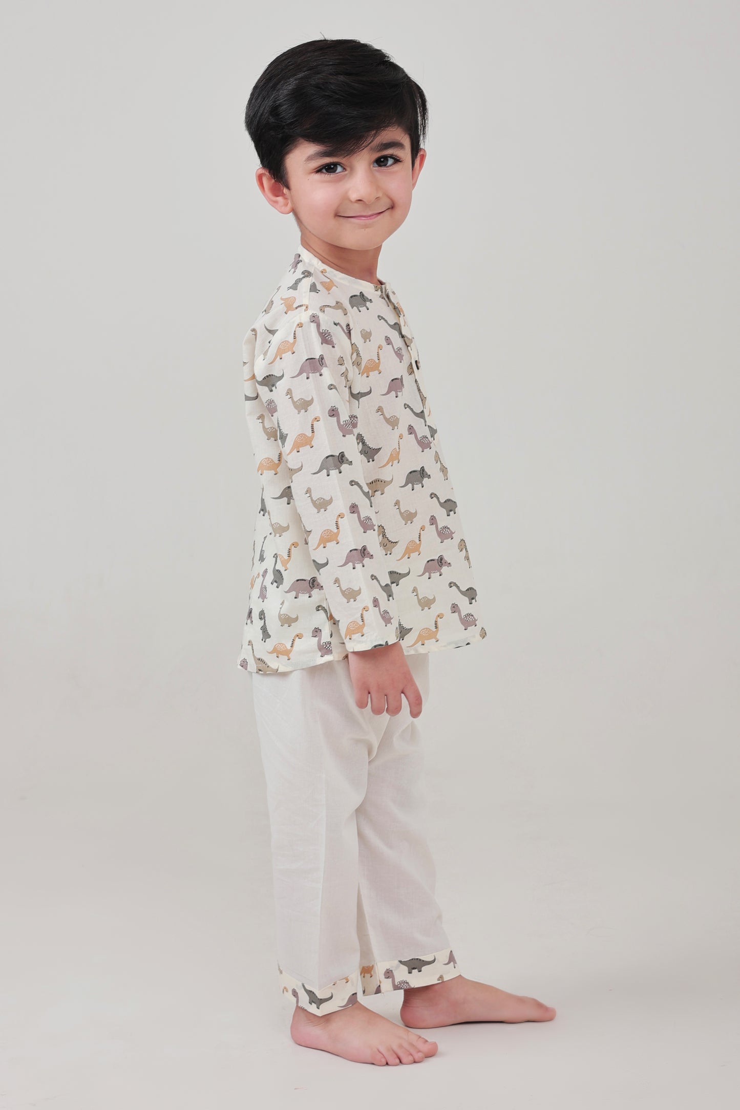 Shreeyas Cottons 100% Cotton Kids Nightwear | Dino all over