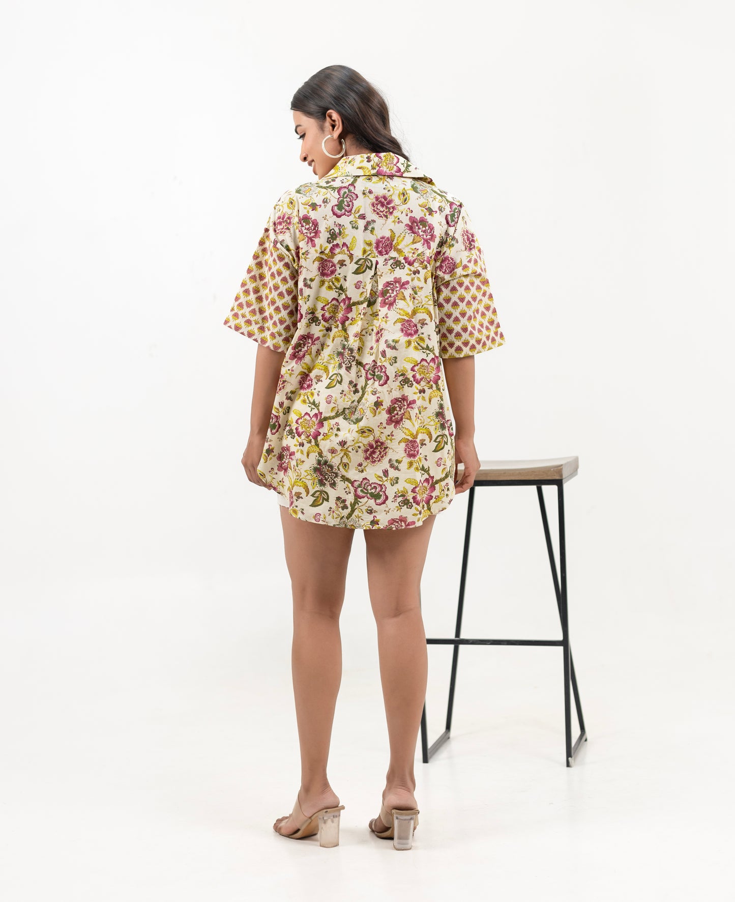 Shreeyas Cottons Oversized Floral Bliss Shirt – Effortless Elegance