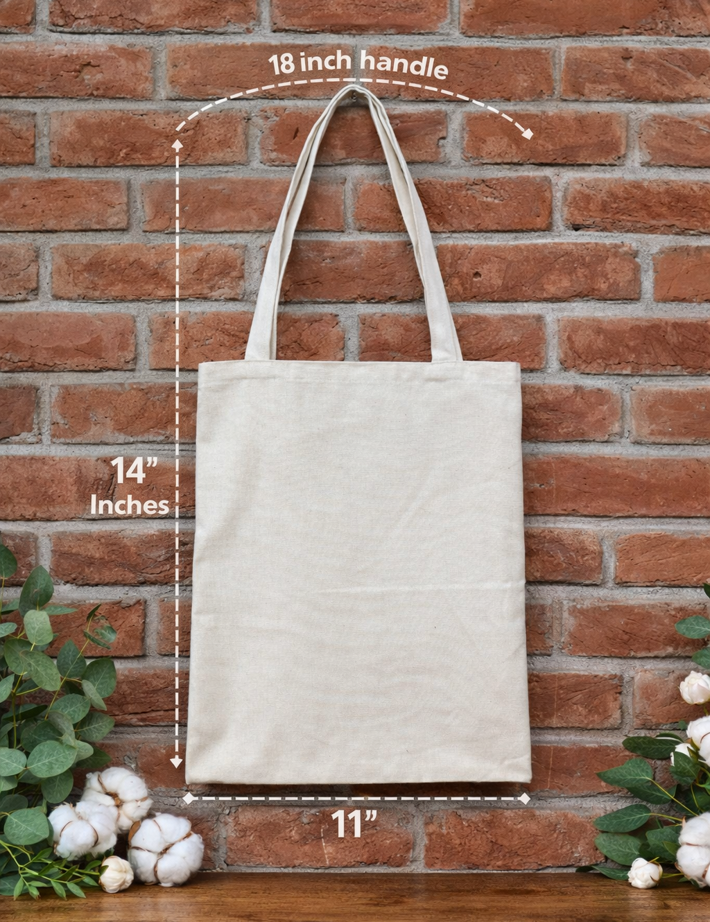 A4 size canvas tote bag