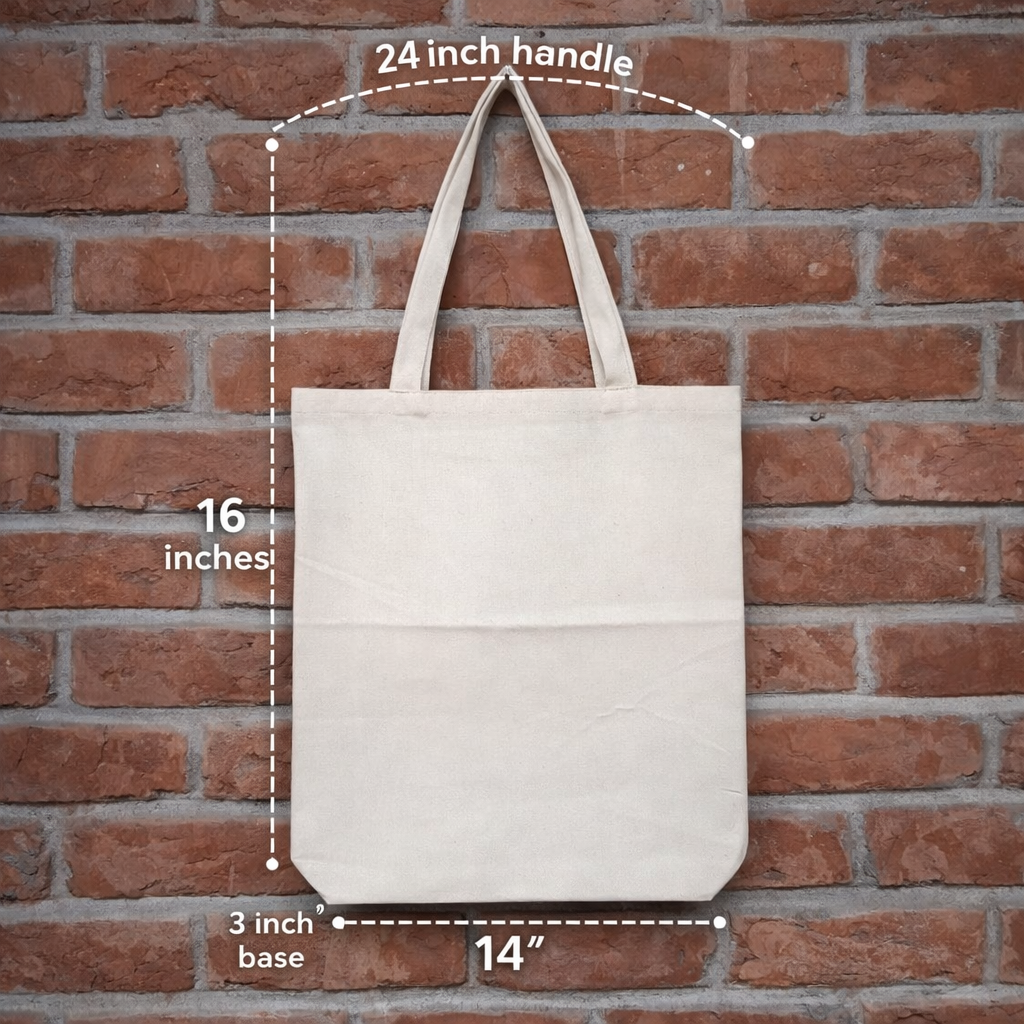 Canvas Large size TOTE bags - pack of 10/30/50