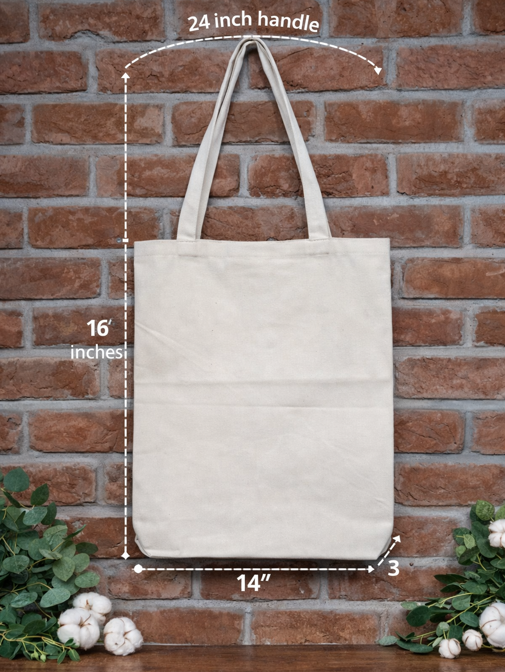 Plain Canvas Tote Bag
