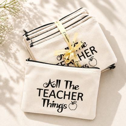 Eco-Friendly Teacher's Day Canvas Pouch - Pack of 10/30/50/100