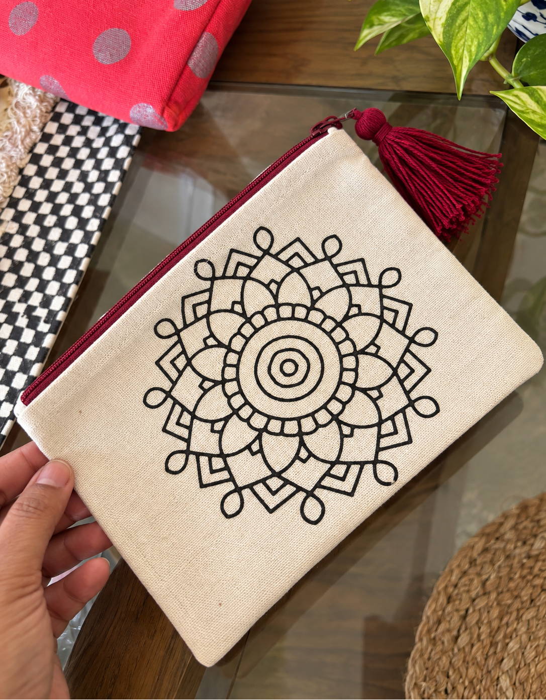 Mandala zipper pouches