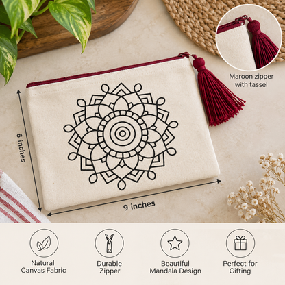 Mandala Canvas Zipper pouches - Pack of 10/20/30