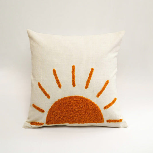 Rising Sun Embroidered Cushion Cover