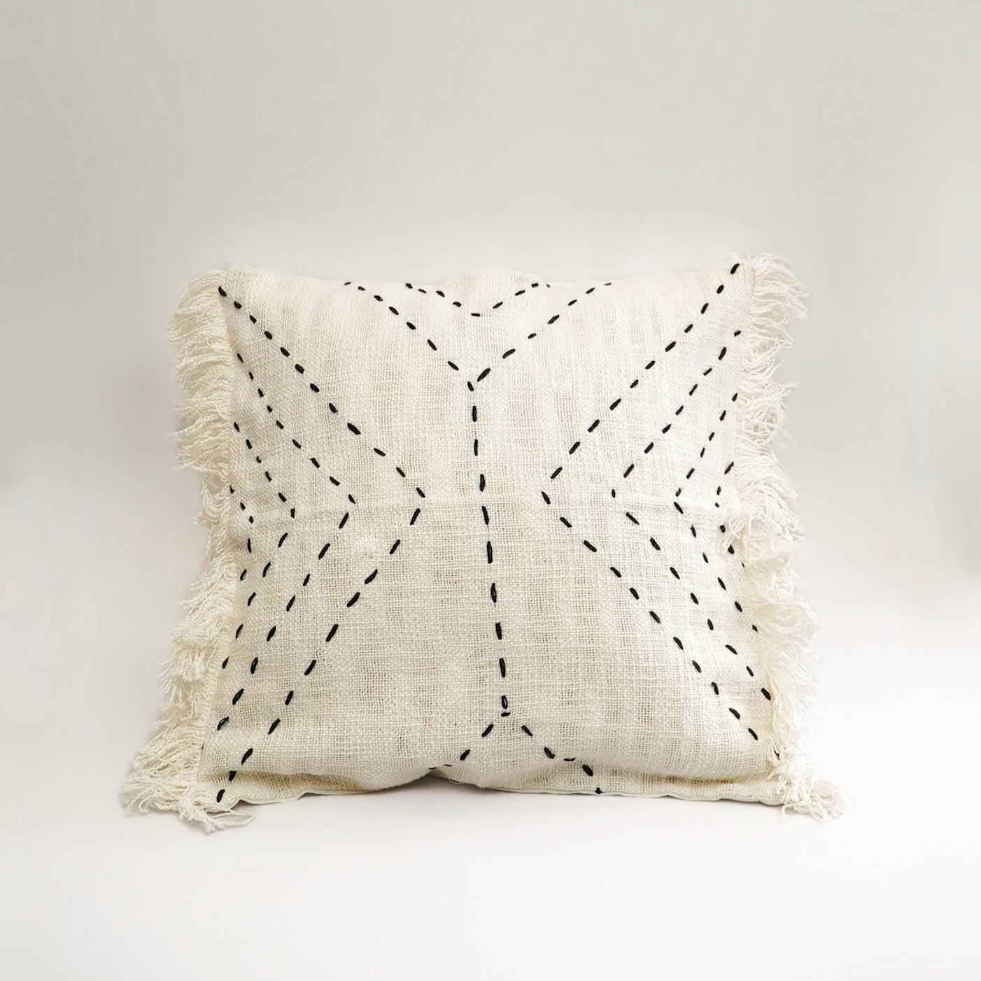 Hand Stitch Kantha All Over Cushion Cover