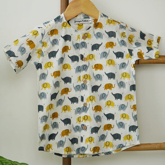 Hathi Raja – Multicolour Elephant Boys Shirt