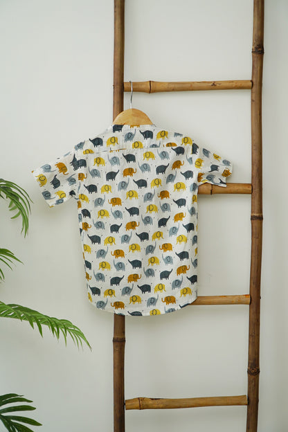 Hathi Raja – Multicolour Elephant Boys Shirt
