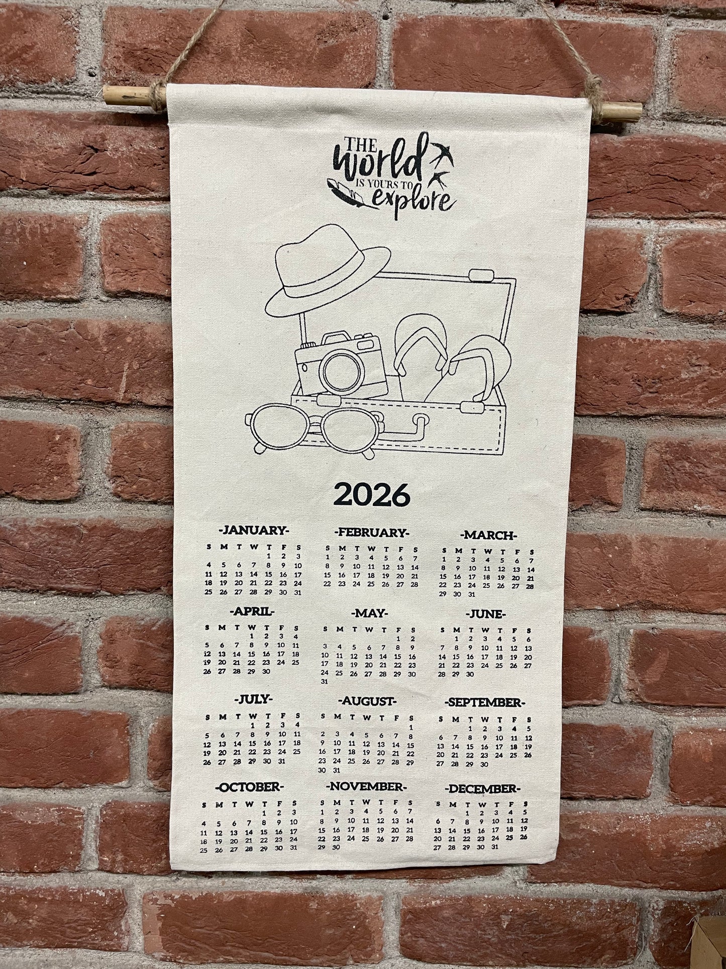 Eco-friendly Ready-to-Paint Canvas Calendars