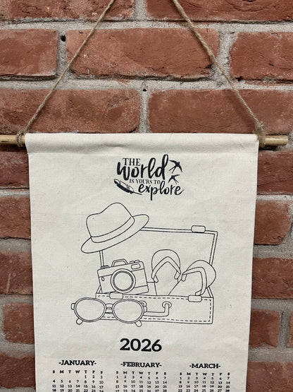 Eco-friendly Ready-to-Paint Canvas Calendars