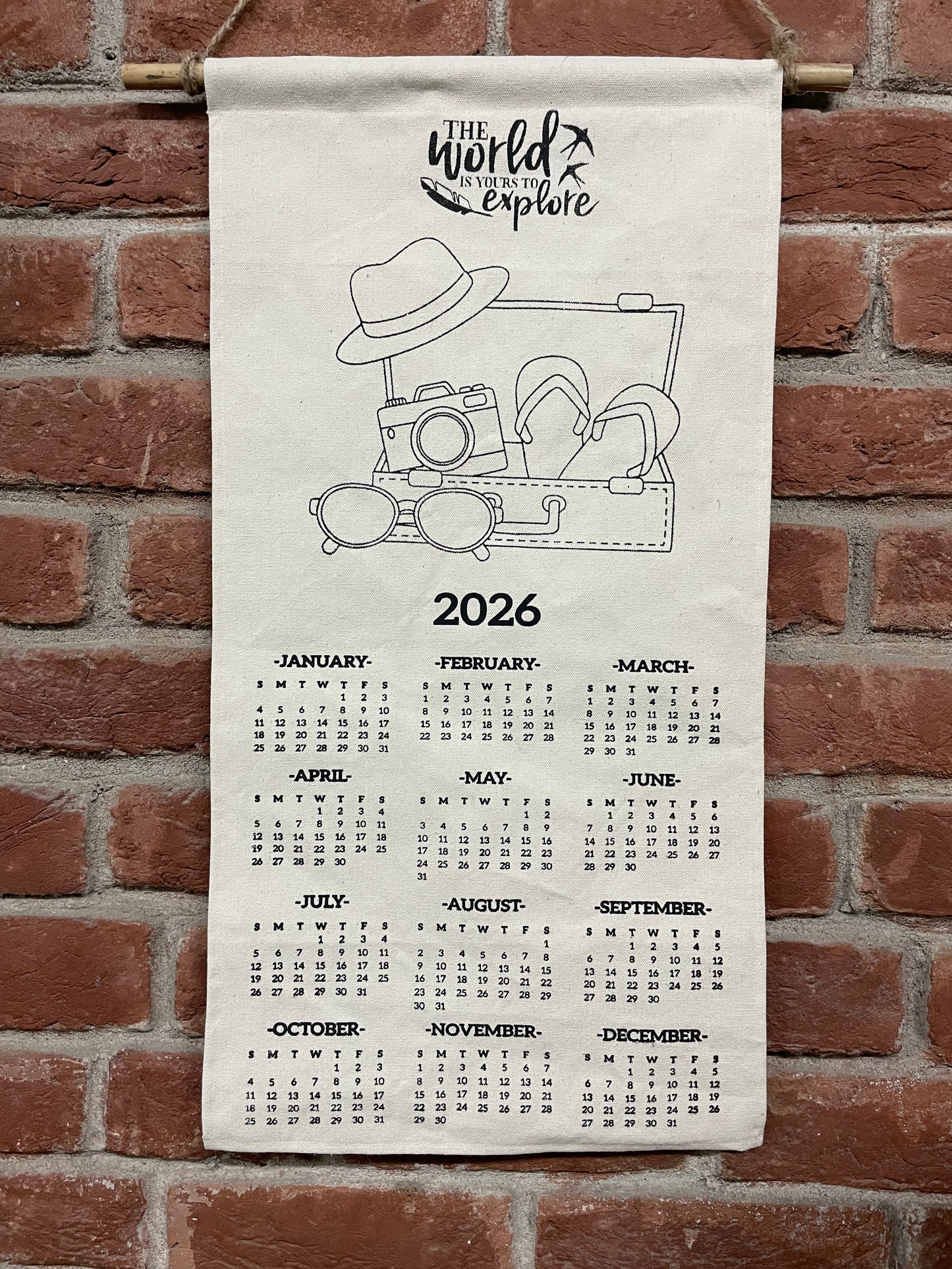 Eco-friendly Ready-to-Paint Canvas Calendars