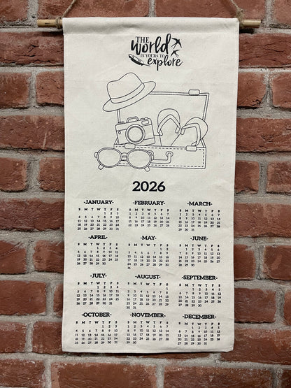 Eco-friendly Ready-to-Paint Canvas Calendars