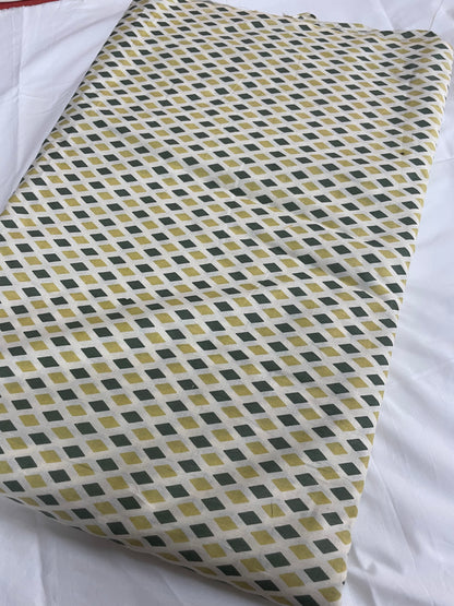 Dual-Tone Diamond Print Cotton Fabric
