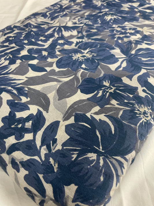 Floral Blue Cotton Flex