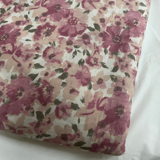 Pastel Pink Floral Cotton Flex