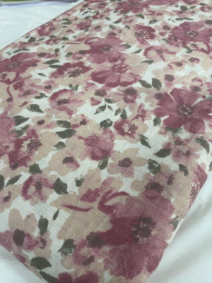 Pastel Pink Floral Cotton Flex