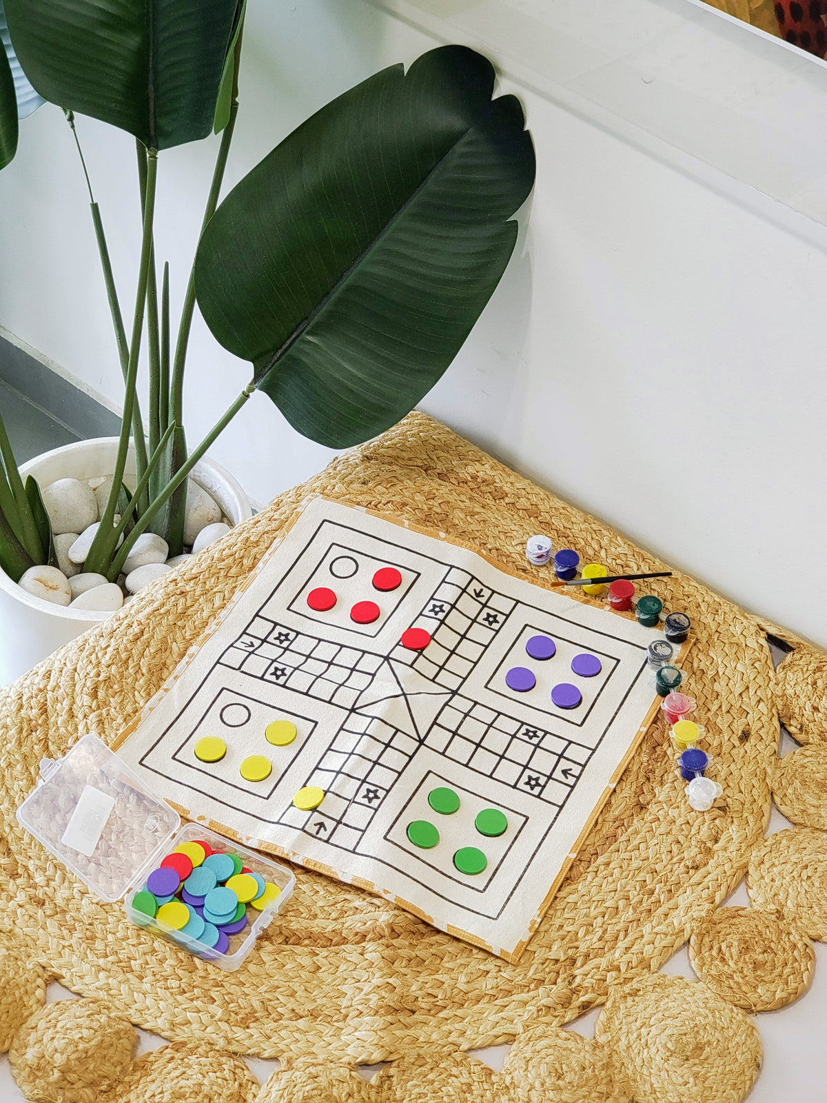Canvas Snakes & Ladders and Ludo DIY Game – Paint, Play & Personalise
