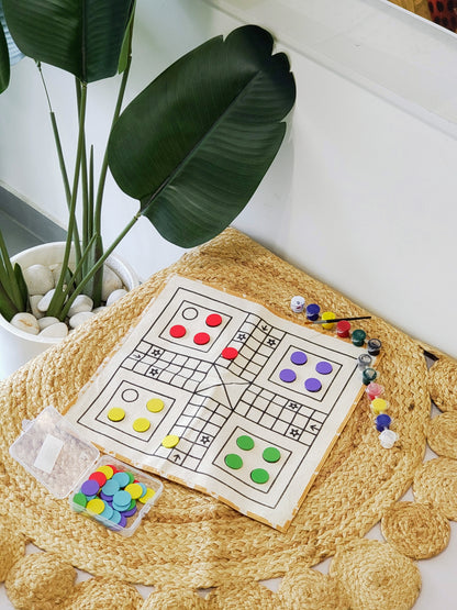 Canvas Snakes & Ladders and Ludo DIY Game – Paint, Play & Personalise