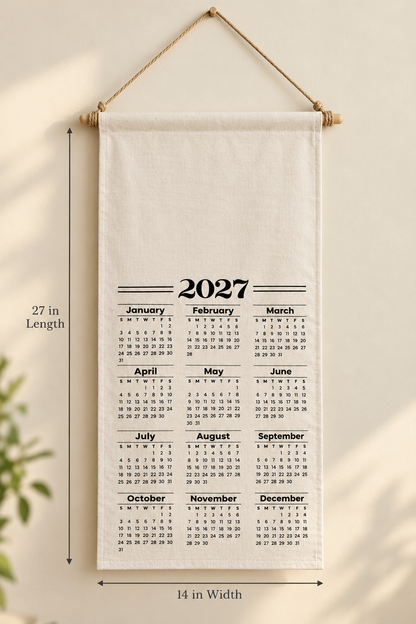 2027 Canvas Wall Calendar